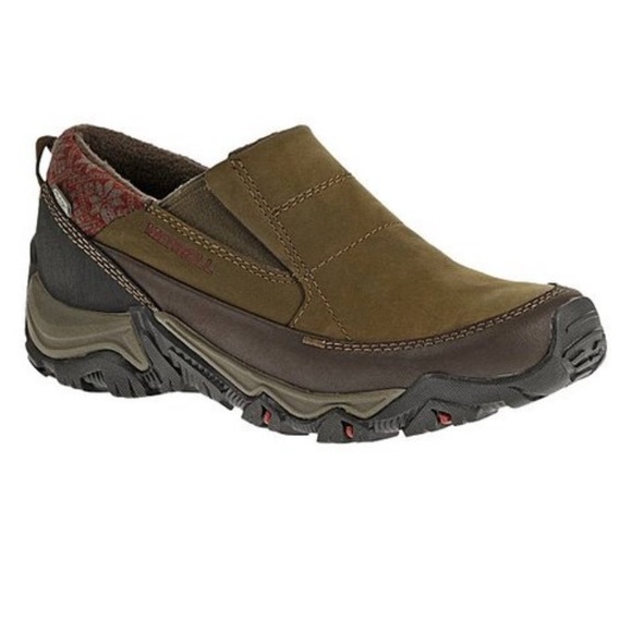 Merrell Black Slate Polarand Rove Moc Leather Slip-On Sneaker - Picture 1 of 10